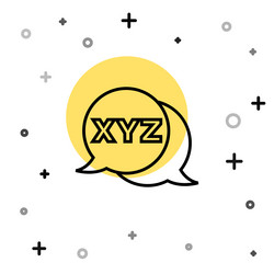 black line xyz coordinate system icon isolated vector image