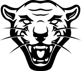 Panther Head Emblem Vector Image