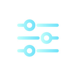 adjustments flat gradient color ui icon vector image