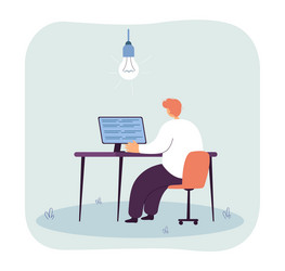 Back View People Working Computer Vector Images (over 230)