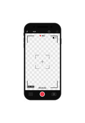 camera record on screen cam frame with interface vector image