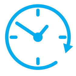 Clock symbol icon for your web site design vector