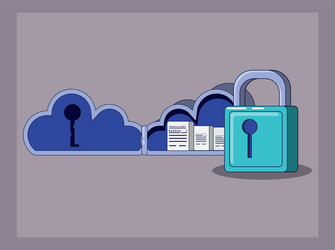 data security with cloud computing vector image