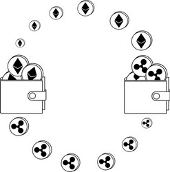 exchange between ethereum and ripple in the wallet vector