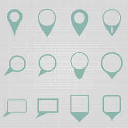 Map Pointer Icons vector image