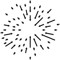 radial lines element abstract radiating irregular vector image