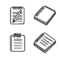 sketchbook notebook collection with ring binders vector image