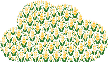 Cloud collage of corn icons vector