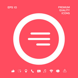 modern hamburger menu icon for mobile apps vector image