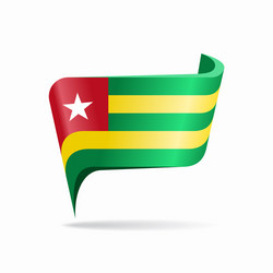 togolese flag map pointer layout vector image