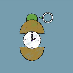 flat shading style icon grenade time to explode vector