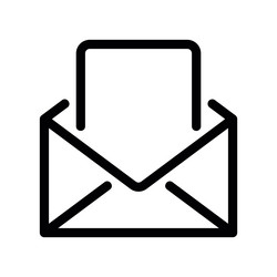 open envelope containing a document representing vector image