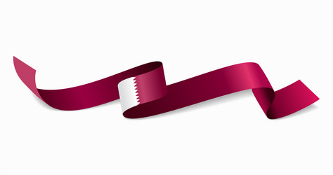 Qatari Flag Abstract Wave Pattern vector image