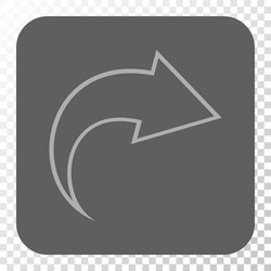redo rounded square button vector image
