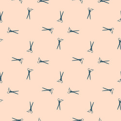 Scissors seamless pattern retro salon background vector