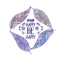frame for text in the ethnic style of boho vector image