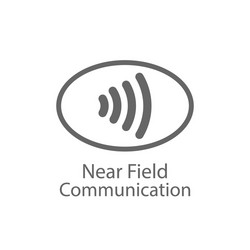 Near field communication icon on white background vector