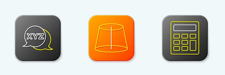 set line xyz coordinate system geometric figure vector image