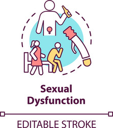 sexual dysfunction concept icon vector