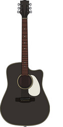 Classic acoustic guitar Royalty Free Vector Image