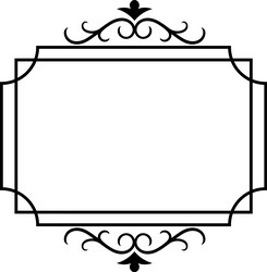 classic rectangular frame featuring a symmetrical vector image