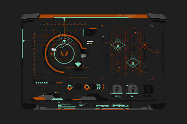 Futuristic Tech Interface Display vector image