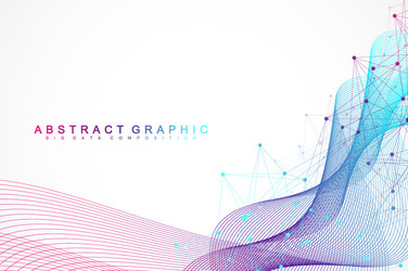 geometric abstract background with connected lines vector image