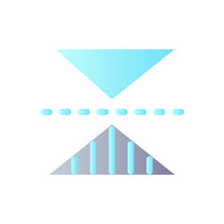 horizontal reflection flat gradient color ui icon vector image