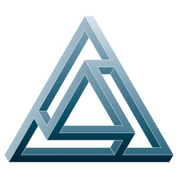 Impossible Triangular Illusion vector image