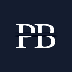 Initial letter pb logo design template Royalty Free Vector