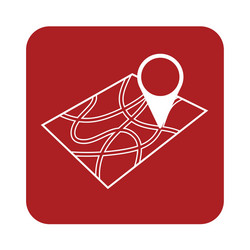 pointer on map icon vector image