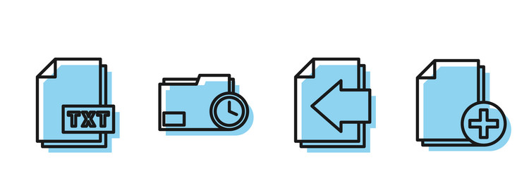 set line next page arrow txt file document vector image