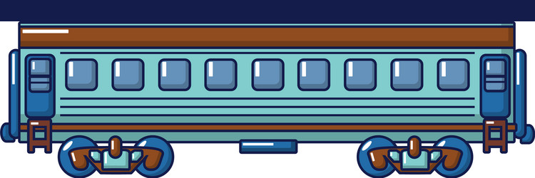 modern passenger wagon icon cartoon style vector