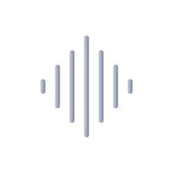 Sound wave flat gradient color ui icon vector