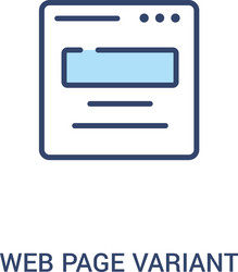 web page variant concept 2 colored icon simple vector image