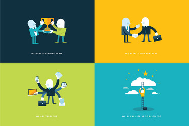 concept business icons vector