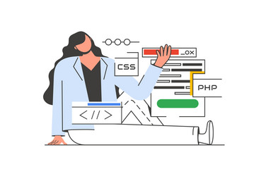 Programming & Web Development Concept vector image