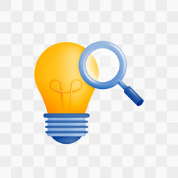 3d icon realistic render style of lamp or bulb vector image
