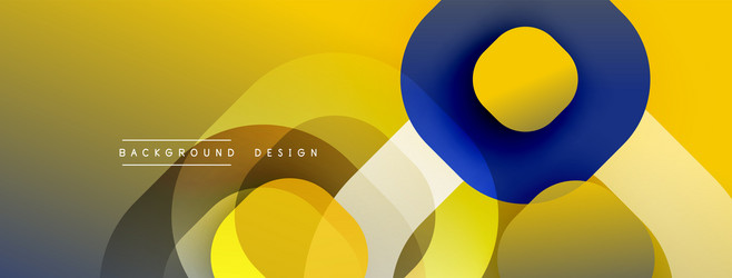 circular abstract design with overlapping vector image