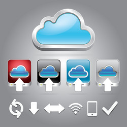 cloud icon button set for website and app vector image