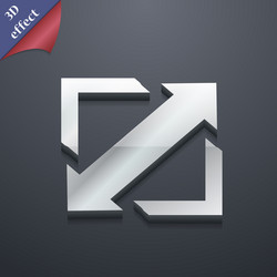 Deploying video screen size icon symbol 3d style vector