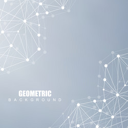 geometric abstract background with connected line vector image