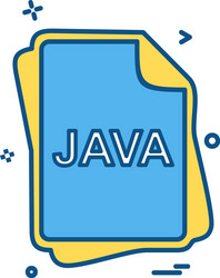 Java file type icon design vector