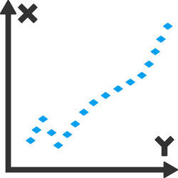 dotted function plot toolbar icon vector image