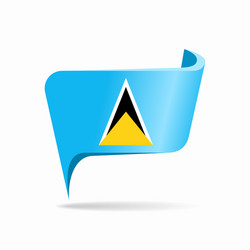 saint lucia flag map pointer layout vector image