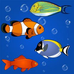 Ocean view with the cloud board blank space Vector Image