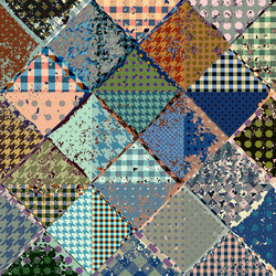 Abstract seamless patchwork pattern from vector