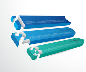 banners with numbers and place for own text vector image