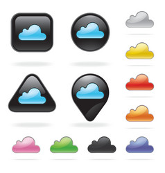 cloud icon button set for website and app vector image