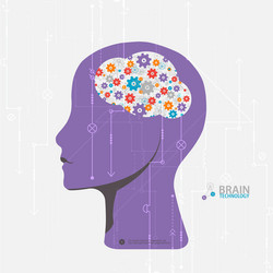 creative brain concept background artificial vector